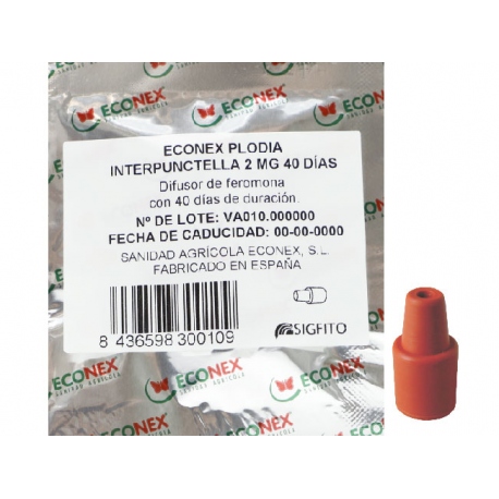 Difusor de feromonas ECONEX PLODIA INTERPUNCTELLA (40 días)